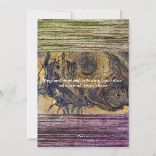 Basho Haiku Feiertagskarte (Rückseite)