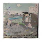 Basho und berühmtes Zitat Fliese (Vorderseite)