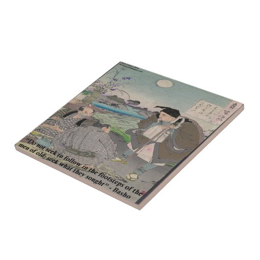 Basho und berühmtes Zitat Fliese (Seite)