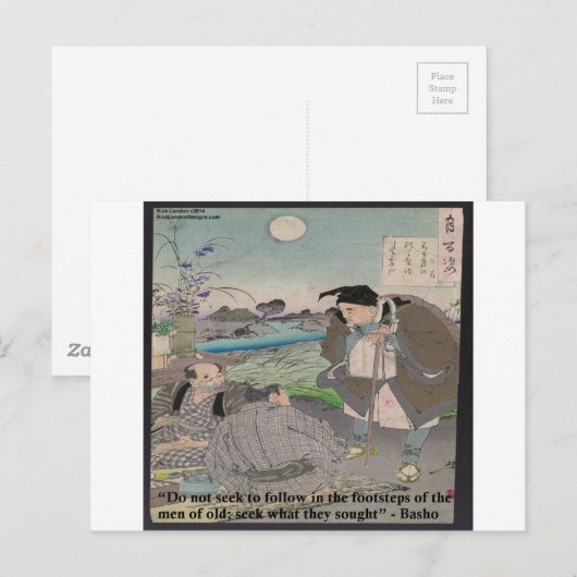 Basho und berühmtes Zitat Postkarte (Vorne/Hinten)