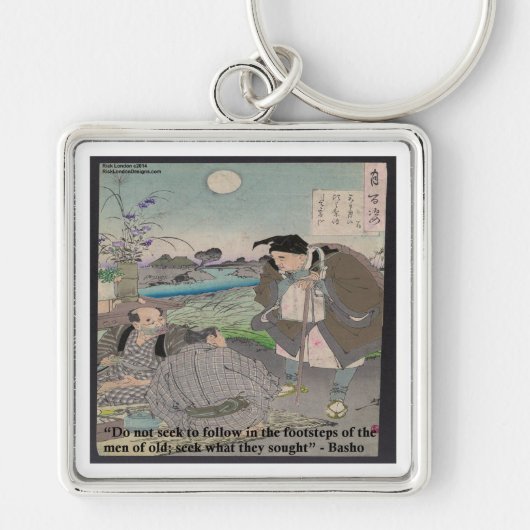 Basho und berühmtes Zitat Schlüsselanhänger (Vorne)