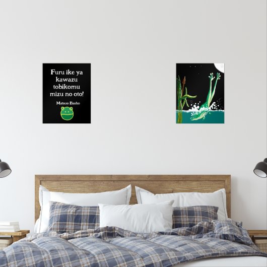Basho's Frog Haiku Bilderwand Sets (Schlafzimmer)