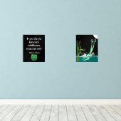 Basho's Frog Haiku Bilderwand Sets (Holzboden)