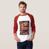 Basic 3/4 Ärmel Raglanshirt T-Shirt (Vorne ganz)