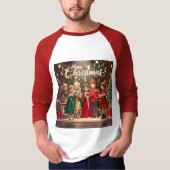 Basic 3/4 Ärmel Raglanshirt T-Shirt (Vorderseite)