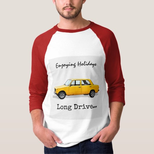 Basic 3/4 Sleeve Raglan Happy Holidays Männer/Jung T-Shirt (Vorderseite)