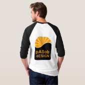 Basic 3/4 Sleeve Raglan, weiß/schwarz T-Shirt (Schwarz voll)