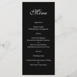 Basic and Elegant black and white Menu Menükarte