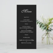 Basic and Elegant black and white Menu Menükarte (Stehend Vorderseite)