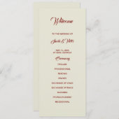 Basic and Elegant double side program card  Programm (Vorne/Hinten)