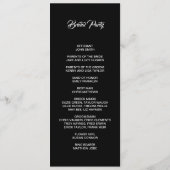 Basic and Elegant double side program card  Programm (Rückseite)