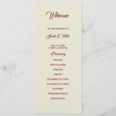 Basic and Elegant double side program card Programm (Vorderseite)