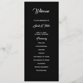 Basic and Elegant double sided program card Programm