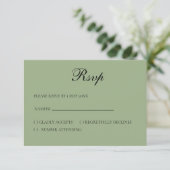 Basic and Elegant RSVP card (Stehend Vorderseite)