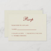 Basic and Elegant RSVP card (Vorne/Hinten)