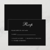 Basic and Elegant RSVP card Karte (Vorne/Hinten)