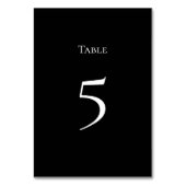 Basic and Elegant Table Number Card Tischnummer (Rückseite)