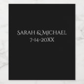 Basic and Elegant Wedding Weinetikett (Einzelnes Label)