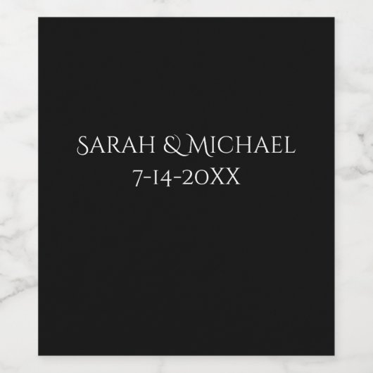 Basic and Elegant Wedding Weinetikett (Einzelnes Label)