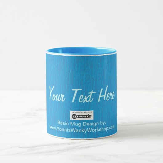 Basic Baby Blue, Ihr Text hier Tasse (Zentrum)