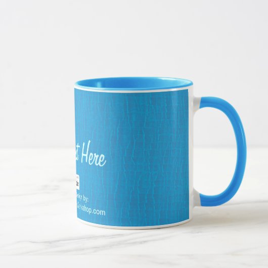 Basic Baby Blue, Ihr Text hier Tasse (Rechts)
