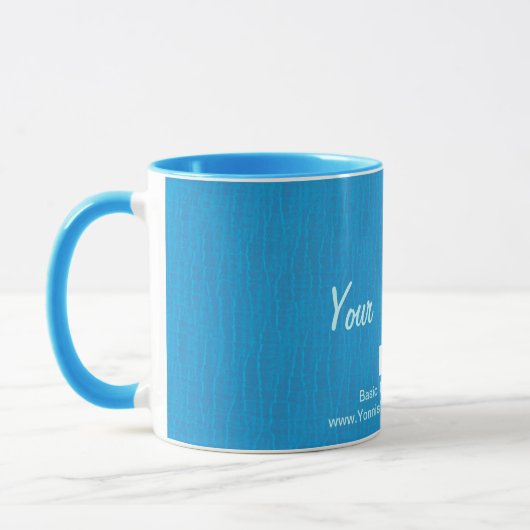 Basic Baby Blue, Ihr Text hier Tasse (Links)