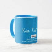 Basic Baby Blue, Ihr Text hier Tasse (Vorderseite Links)