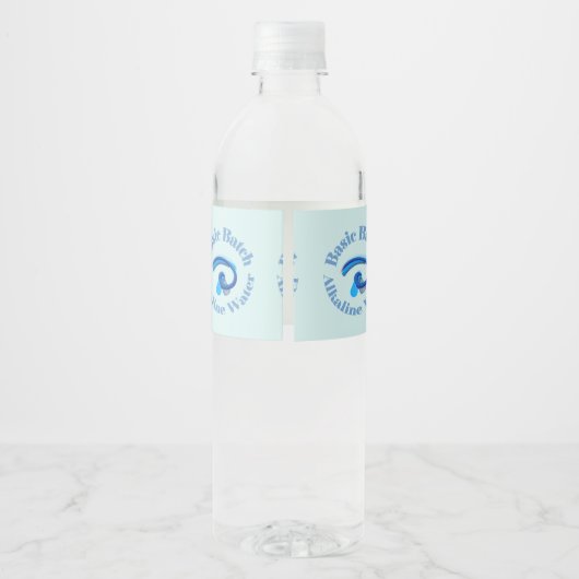 Basic Batch Alkaline Water Grafiklogo Wasserflaschenetikett (Rückseite)