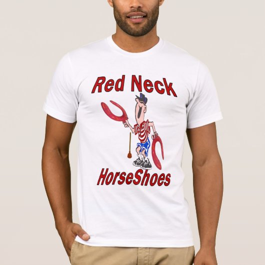 Basic Bella Leinwand REDNECK HORSESHOES T-SHIRT (Vorderseite)