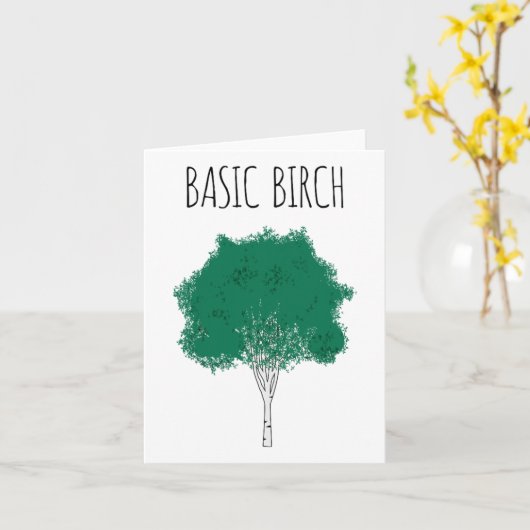 Basic Birch Funny Environmentalist Wanderwald Karte (Gelbe Blume)