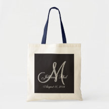 Basic Black Fabulous Wedding Monogram Grosser Wert