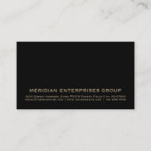 Basic Black Gold Company Visitenkarte (Vorderseite)
