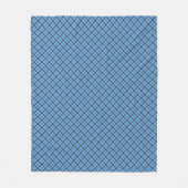 Basic Blue/Baby Blue Gingham Diagonal Plaid Fleecedecke (Vorderseite)