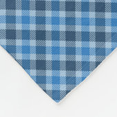 Basic Blue/Baby Blue Gingham Diagonal Plaid Fleecedecke (Ecke)