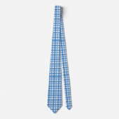 Basic Blue Kariert Neck Tie Krawatte (Vorderseite)