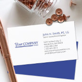 Basic Blue Logo Business Card Visitenkarte