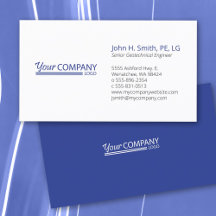 Basic Blue Logo Business Card