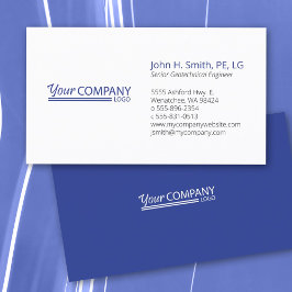 Basic Blue Logo Business Card Visitenkarte