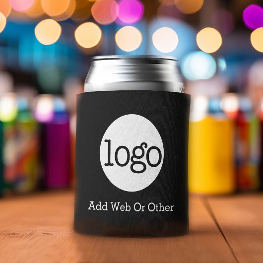 Basic Business oder Office Logo Werbung schwarz Dosenkühler