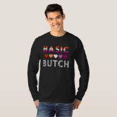 Basic Butch Funny Lesbian Prix mit Flaggenfarben T-Shirt (Vorne ganz)