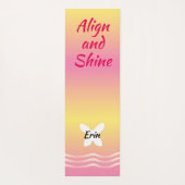 Basic Butterfly with Waves - Pink Lemonade Yogamatte (Rückseite)