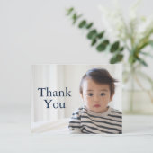 Basic Child's Birthday Foto Vielen Dank Postkarte (Stehend Vorderseite)