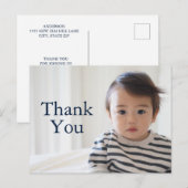 Basic Child's Birthday Foto Vielen Dank Postkarte (Vorne/Hinten)