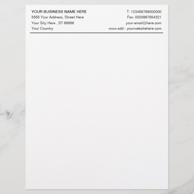 Basic Classic Simple Business Office - Briefkopf (Vorderseite)