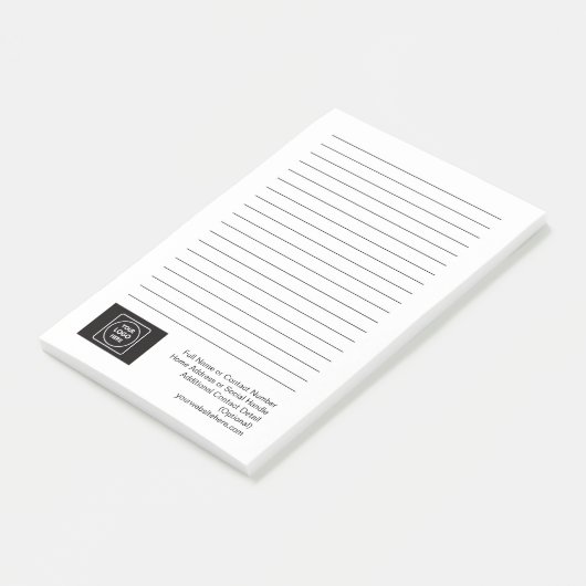 Basic Company Logo Branding Co Note Card Post-it Klebezettel (angewinkelt)