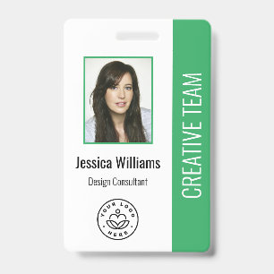 Basic Company Logo Photo Green Employee ID Ausweis