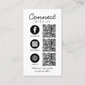 Basic Connect mit QR Code Website Social Media Visitenkarte (Vorderseite)
