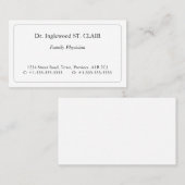 Basic-, Dapper- und respektable Business Card Visitenkarte (Vorne/Hinten)