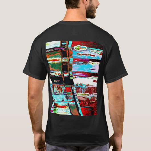 Basic Dark T-Shirt – Collapse Reflection Abstract (Rückseite)