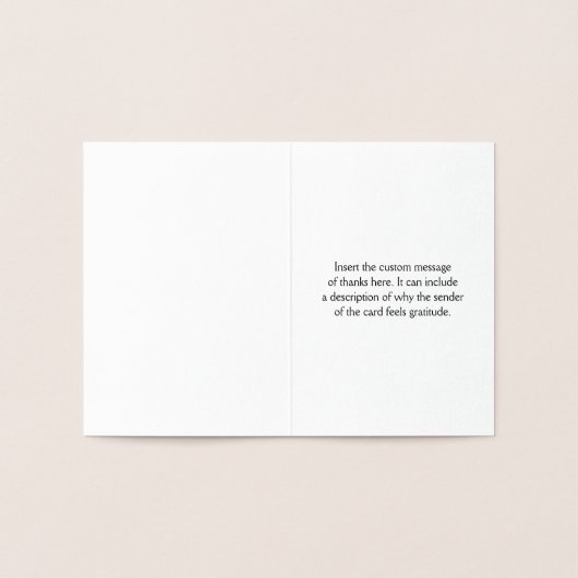 Basic, elegant "Danke!" Karte (Innenseite)